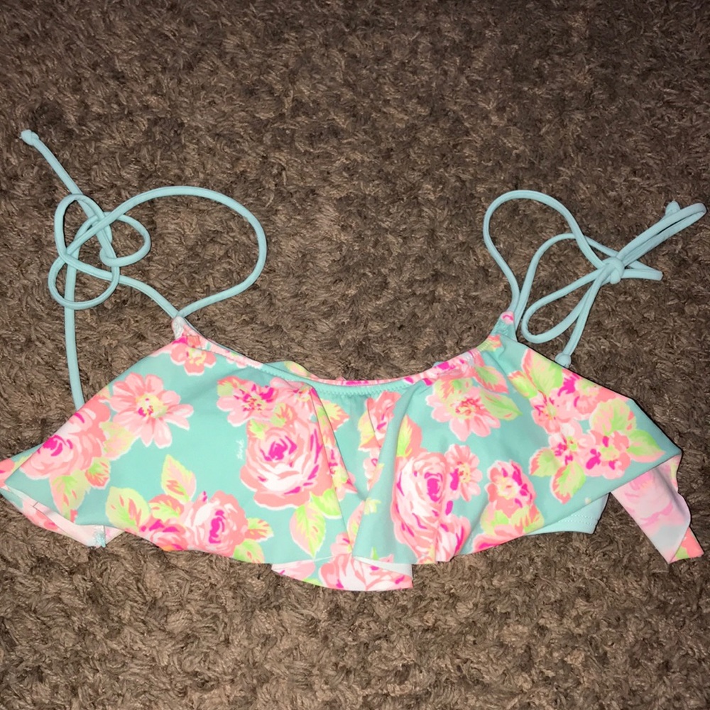 PINK tie bikini top